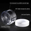 Patelai 4 Pcs Plastic Jars With Lids White 4 Oz Wide Mouth
