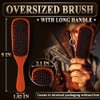 Beard Brush With Handle Soft Boar Bristle Hair Brush For Men