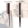 Patelai 3 Pcs Hair Teasing Combs Boar Bristle Brush Triple Tooth Black