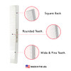 Allegro Combs 420 Barber Comb Set For Hair Cutting And Styling 6 Pocket Combs For Stylists In Black Red And White
