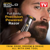 Microtouch Solo Titanium Rechargeable Beard And Body Razor That Trims Edges Shaves And Grooms