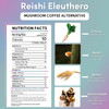 Teeccino Reishi Eleuthero Coffee Alternative French Roast Organic Adaptogenic Herbal Mushroom Coffee Dark Roast Caffeine Free Prebiotic Acid