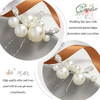 Casdre Pearl Bridal Hair Pins Crystal Bride Hair Piece Wedding Hair Accessories For Women And Girls Pack Of 2 A Silver
