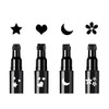 Face Stamp And Eyeliner Set 4Pcs Dual Ended Black Waterproof Eye Makeup Pens