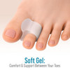 5 Stars United Toe Spacers For Men And Women 6 Gel Separators For Overlapping And Curled Toes Bunions Alignment Diabetic Foot Care Silicone