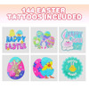 Artcreativity Classic Easter Basket Stuffers For Kids Temporary Tattoo Stickers Egg Fillers Treats Toys Essentials 144 Pack