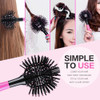 3D Bomb Curl Hair Brush 360 Degree Round Styling Hair Brush Detangling Hairbrush Spherical Ball Brush Salon Round Hair Curling Curler And