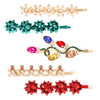 4 Per 5Pcs Christmas Hair Clips For Women Rhinestone Snowflake Hairpin Christmas Bulb Light Joy Alligator Hair Clip Set Holiday Hair