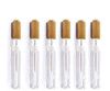 Healthcom 6 Pieces 6Ml Bamboo Lip Gloss Tubes Empty Refillable Plastic Lip Balm Bottles Vials With Wand Diy Lipstick Tubes Lipgloss Tube