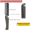 Avenoir Stainless Steel Folding Pocket Comb Black