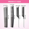 Patelai 8 Pcs Rat Tail Combs Set Professional Heat Resistant Teasing Comb