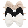 Yanjie 3 Pcs Soft Headbands Baby Girls Nylon Headband With Hair Bow Hairbands Hair Accessories For Newborn Infant Toddler Kids
