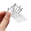 Nodg 3 Pieces Silver Tiaras Crown With Hair Comb Mini For Women Princess Crystal Shiny Headbands Accessories