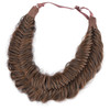Diguan Wide Fishtail 2 Strands Synthetic Hair Braided Headband Classic Chunky Plaited Braids Elastic Stretch Hairpiece Women Girl Beauty