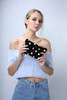 Deanfun Cosmetic Bag For Women Durable Polyester Makeup Bag Organizer Travel Waterproof Roomy Accessories Daisy Purse Bag Gifts 52366