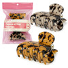Jiris 2Pcs 2.75 Inches Hair Claw Banana Clips Tortoise Barrettes Celluloid French Design Barrettes Celluloid Leopard Print Small Fashion