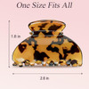 Jiris 2Pcs 2.75 Inches Hair Claw Banana Clips Tortoise Barrettes Celluloid French Design Barrettes Celluloid Leopard Print Small Fashion