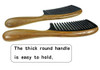 Yunzh Wide Tooth Comb And Fine Tooth Combs Sandalwood Buffalo Ox Horn Wooden Hair Comb For Women Men 2Pcs