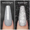 Rarjsm Glitter Nail Polish Silver Nailpolish Gel Nail Polish 1Pack 7.5Ml Soak Off Nail Cure Required For Nail Art Design Salon Quality Diy