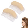 Ericotry Hair Comb 2Pcs Charming Bump It Up Volume Inserts Hair Decoration Comb Sponge Foam Do Beehive Hair Styler Insert Tool Beige Nylon