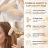 Ericotry Hair Comb 2Pcs Charming Bump It Up Volume Inserts Hair Decoration Comb Sponge Foam Do Beehive Hair Styler Insert Tool Beige Nylon