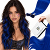 Runature Blue U Tip Hair Extensions Real Human Hair 18 Inch 25G 25S