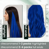 Runature Blue U Tip Hair Extensions Real Human Hair 18 Inch 25G 25S