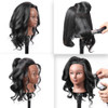 Armmu Mannequin Head With 100 Percent Real Hair 16 Cosmetology Mannequin Manikin Training Practice Doll Head For Hairdresser Braiding Hair