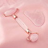 Kate Eve Rose Quartz Facial Roller And Gua Sha Set Brazilian Quartz Face Massage Tools For Cooling Skincare Puffiness Care And Gift Ready