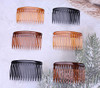 Ruwado 6 Pcs 14 Teeth Hair Side Comb Transparent Twist French Vintage Style Hair Clips Pins Accessories For Women Girls Bridal Wedding Veil