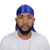 Forcewave Silky Durag For Men Wave Cap Satin Dorag For 360 Wave Blue