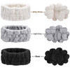 Chuangdi 3 Pcs Facial Makeup Headband Black White Light Grey