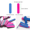 Transun Moo Mini Nail Files Bulk 100 Pack 2 Inches Disposable Double Sided Emery Boards Manicure Pedicure Tools 1002