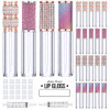 Amorix 20 Pcs Empty Diamond Lip Gloss Tubes With Wand 5Ml For Diy Lipgloss