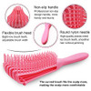 Ez Detangler Brush With Edge Brush Rat Tail Combs Set For Natural Curly Wet Dry Black Hair Flex Detangling Brush Set For Hair Style And