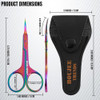 Cuticle Scissors Eyebrow False Eyelashes Mustache Facial Nose Ear Hair Grooming Multi Purpose Beauty Scissors Small Manicure Pedicure Curved