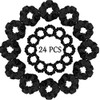 Willbond 24 Pcs Satin Hair Scrunchies Elastic Ties Bulk 2 Sizes Black