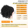Peacoco Curly Ponytail Extension Drawstring Ponytails For Black Women 6 Inch Pony Tail Clip On Ponytail Synthetic Short Afro Hairpiece For