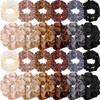 Hanaive 48 Pieces Satin Silk Scrunchies Elastic Hair Bands Hair Ties Ponytail Holders And Hair Decor In Lovely Colors For Women And Girls