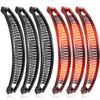 Willbond 6 Pcs Banana Clip Hair Clincher Combs Brown Black