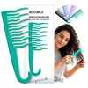Xo Curls Shower Detangling Comb Wide Tooth Comb With Hook For Easy Hanging In Shower Removes Knots And Tangles Gently