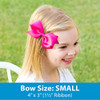 Wee Ones Girls Classic Grosgrain Hair Bow On A Matching Baby Hair Band