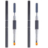 Aliotech 2 Pack Of Polygel Brush And Picker Dual Ended 2 In 1 Design Stainless Steel Nail Brush Polygel Slice Tool For Nail Art Acrylic