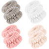 Chuangdi 4 Pairs Wrist Bands For Washing Face Microfiber Stylish Colors