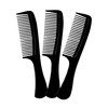 Vakly Wide Tooth Comb 8.5 In 3 Pack Large Detangling Paddle Comb With Round Handle For Wet Or Dry Hair Thick Curly Wavy And Long Hair