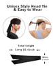 Black Head Tie Headband Tie Up Sweatband For Tennis Sweat Hair Band Ninja Karate Pirates Basketball Running Workout For Men Women Boys Girls