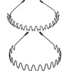 Wantgor Metal Headbands For Women Men 2 Pack Fashion Unisex Black Hairband