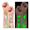 Partywind 132 Pcs 12 Sheets Luminous Easter Temporary Tattoos