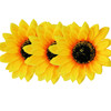 3Pcs Yellow Hawaii Style Sunflower Hairpins Alligator Clips Hair Accessories For Party Beach Vacation Women Lady 3.9 Inch
