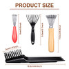 Patelai 5 Pieces Hair Brush Cleaner Tool Comb Cleaning Rake For Hair